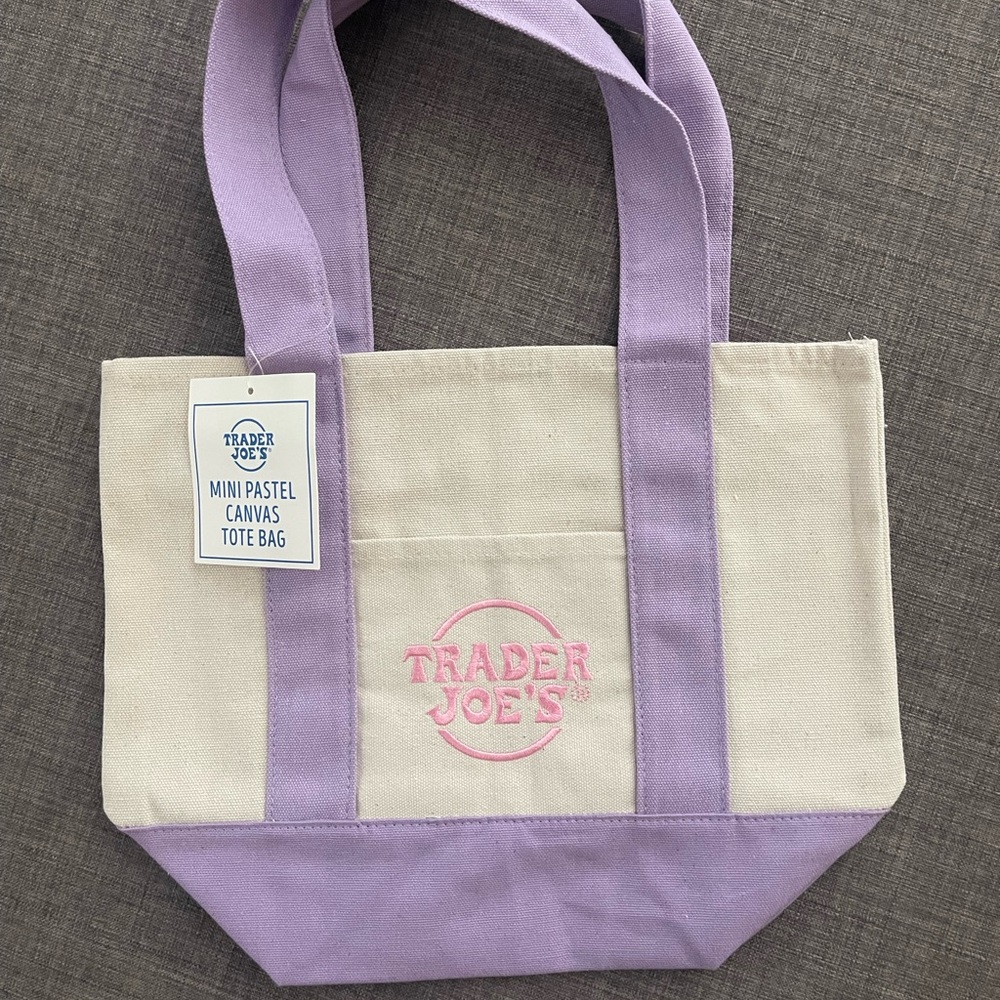 Trader Joe’s Mini Pastel Canvas Bag- Purple
